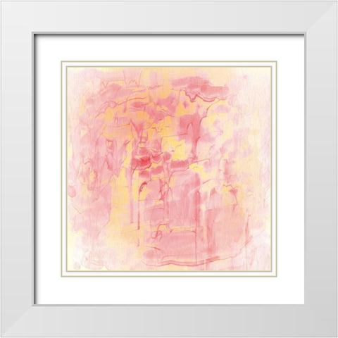 Rose Gold White Modern Wood Framed Art Print with Double Matting by Allen, Kimberly