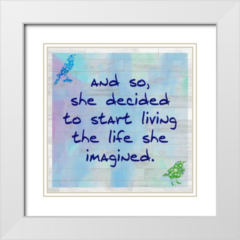 Imagined Life White Modern Wood Framed Art Print with Double Matting by Allen, Kimberly
