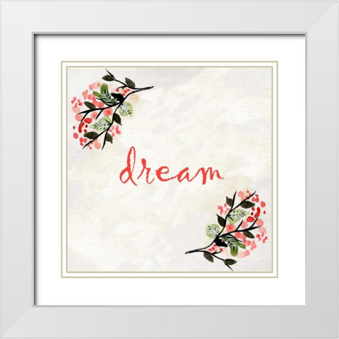 Floral Dream White Modern Wood Framed Art Print with Double Matting by Allen, Kimberly