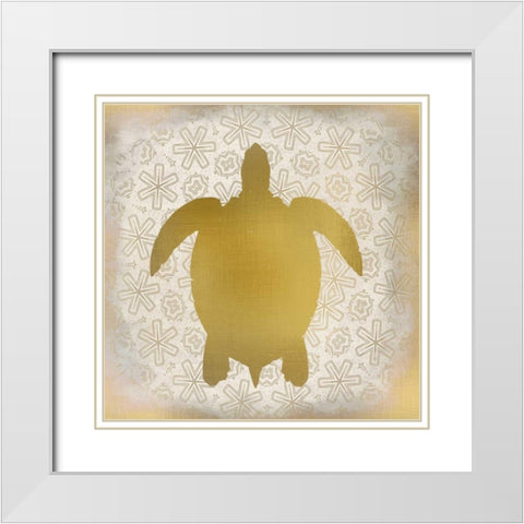 Ocean Dream in Gold 1 White Modern Wood Framed Art Print with Double Matting by Allen, Kimberly