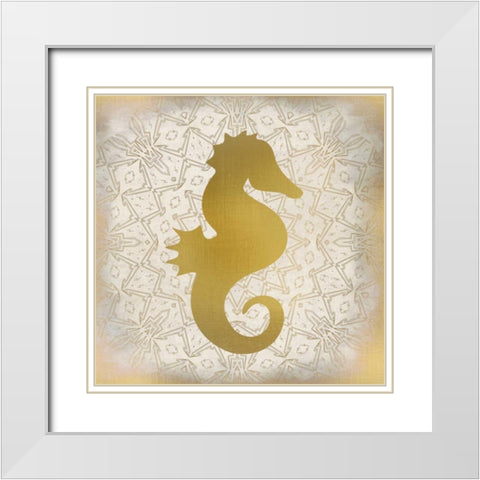 Ocean Dream in Gold 2 White Modern Wood Framed Art Print with Double Matting by Allen, Kimberly