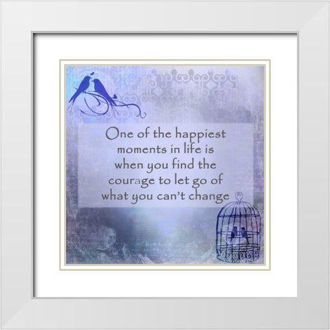 One of the Happiest White Modern Wood Framed Art Print with Double Matting by Allen, Kimberly
