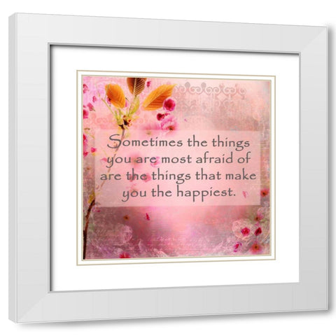 Sometimes White Modern Wood Framed Art Print with Double Matting by Allen, Kimberly