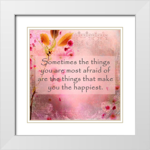 Sometimes White Modern Wood Framed Art Print with Double Matting by Allen, Kimberly