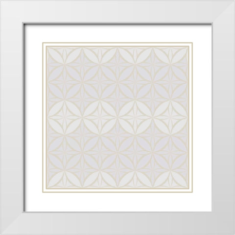Hotel France Pattern 1 White Modern Wood Framed Art Print with Double Matting by Allen, Kimberly