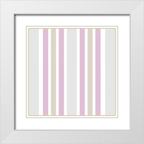 Fashionista Pattern White Modern Wood Framed Art Print with Double Matting by Allen, Kimberly