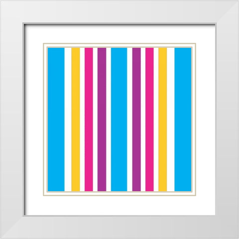 Groovy Love Pattern White Modern Wood Framed Art Print with Double Matting by Allen, Kimberly