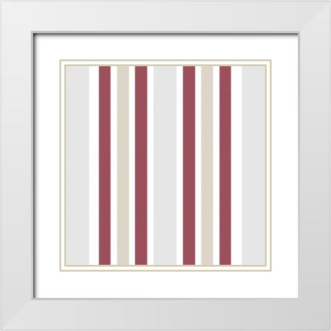 Hotel France Pattern White Modern Wood Framed Art Print with Double Matting by Allen, Kimberly