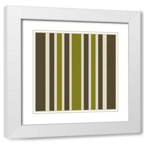 In The Tropics Pattern White Modern Wood Framed Art Print with Double Matting by Allen, Kimberly
