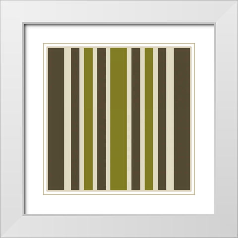 In The Tropics Pattern White Modern Wood Framed Art Print with Double Matting by Allen, Kimberly
