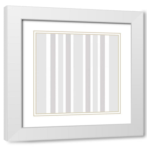 Night In Paris Pattern White Modern Wood Framed Art Print with Double Matting by Allen, Kimberly
