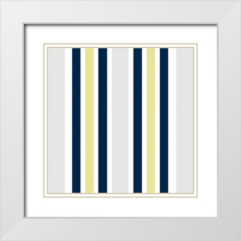 Wild Flower Day Pattern White Modern Wood Framed Art Print with Double Matting by Allen, Kimberly