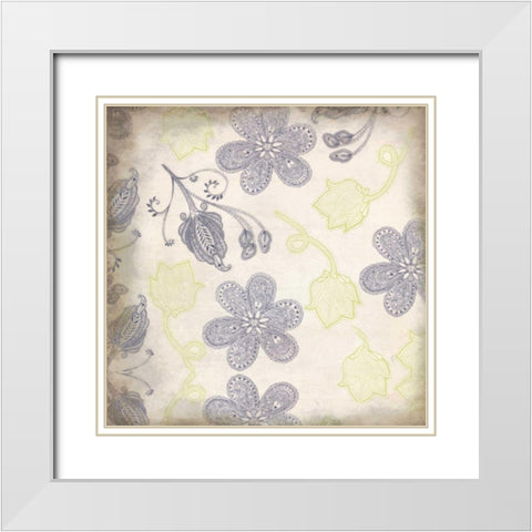Grey And Yellow White Modern Wood Framed Art Print with Double Matting by Allen, Kimberly