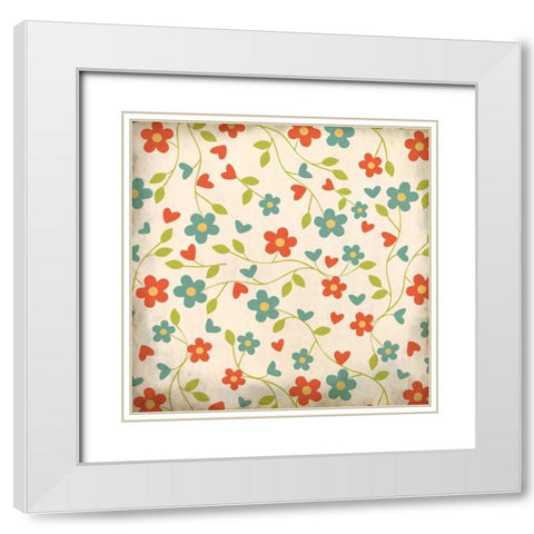 Happiness White Modern Wood Framed Art Print with Double Matting by Allen, Kimberly