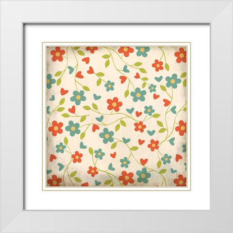Happiness White Modern Wood Framed Art Print with Double Matting by Allen, Kimberly
