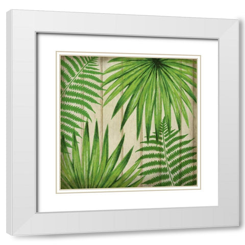 Tropic Day 1 White Modern Wood Framed Art Print with Double Matting by Allen, Kimberly
