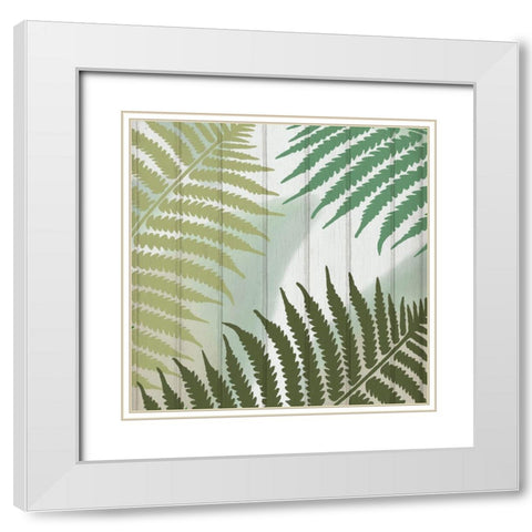 Tropics 1 White Modern Wood Framed Art Print with Double Matting by Kimberly, Allen