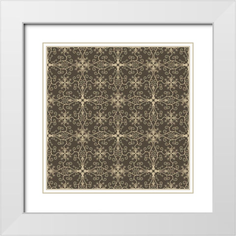 Lets Travel Pattern 1 White Modern Wood Framed Art Print with Double Matting by Allen, Kimberly