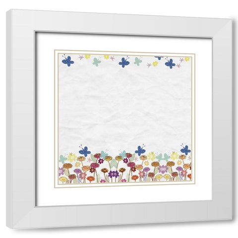 Wild Flower Day White Modern Wood Framed Art Print with Double Matting by Allen, Kimberly