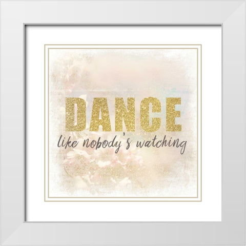 Dance White Modern Wood Framed Art Print with Double Matting by Allen, Kimberly