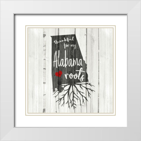 AL Roots White Modern Wood Framed Art Print with Double Matting by Kimberly, Allen