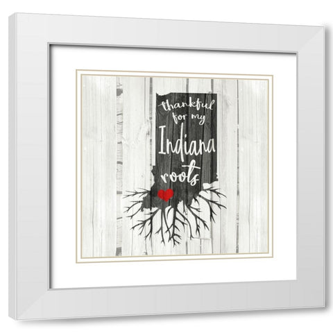 IN Roots White Modern Wood Framed Art Print with Double Matting by Kimberly, Allen