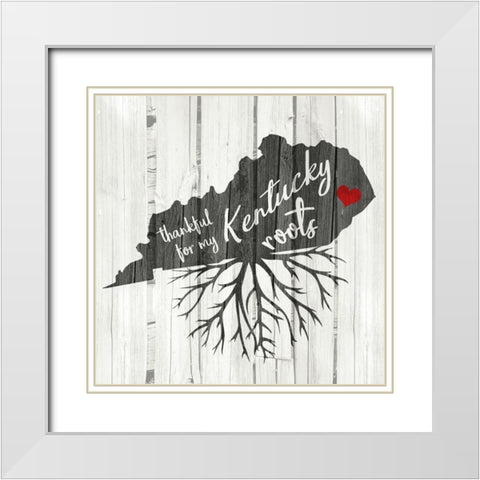 KY Roots White Modern Wood Framed Art Print with Double Matting by Kimberly, Allen