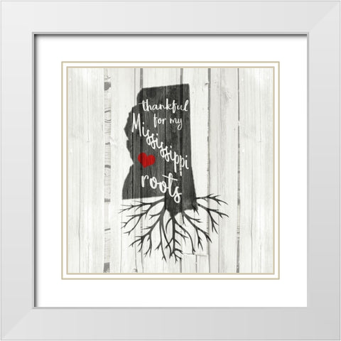 MS Roots White Modern Wood Framed Art Print with Double Matting by Kimberly, Allen