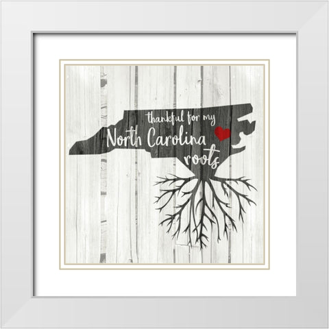 NC Roots White Modern Wood Framed Art Print with Double Matting by Kimberly, Allen
