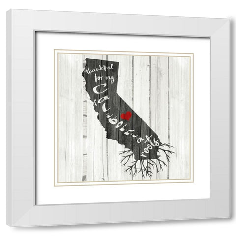 CA Roots White Modern Wood Framed Art Print with Double Matting by Allen, Kimberly