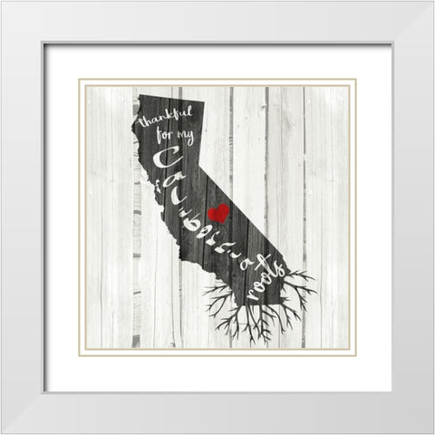 CA Roots White Modern Wood Framed Art Print with Double Matting by Allen, Kimberly