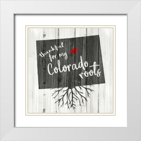 CO Roots White Modern Wood Framed Art Print with Double Matting by Allen, Kimberly