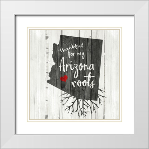 AZ Roots White Modern Wood Framed Art Print with Double Matting by Allen, Kimberly