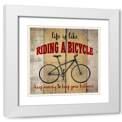 Life is Like White Modern Wood Framed Art Print with Double Matting by Kimberly, Allen