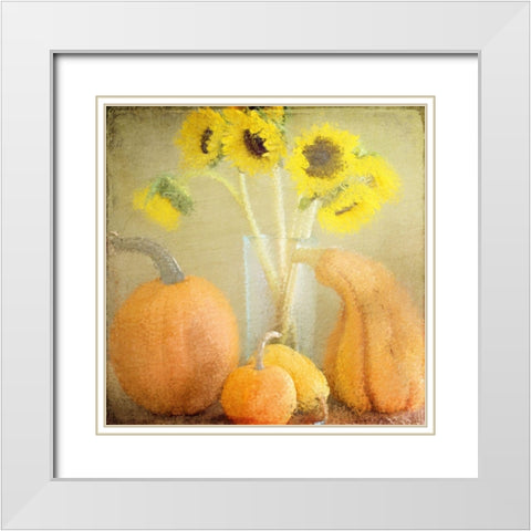 Harvest Table White Modern Wood Framed Art Print with Double Matting by Kimberly, Allen