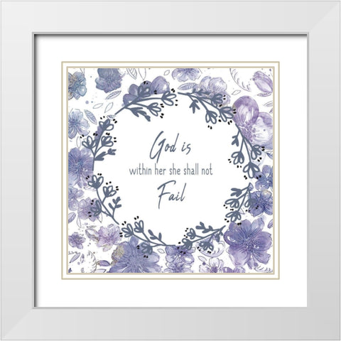 Within Her White Modern Wood Framed Art Print with Double Matting by Kimberly, Allen