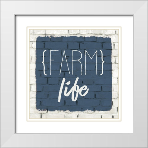 Farm Life 9 White Modern Wood Framed Art Print with Double Matting by Kimberly, Allen