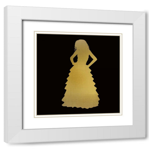 Fashion Silhouette 2 White Modern Wood Framed Art Print with Double Matting by Allen, Kimberly