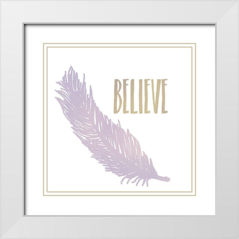 Breathe 3 White Modern Wood Framed Art Print with Double Matting by Kimberly, Allen