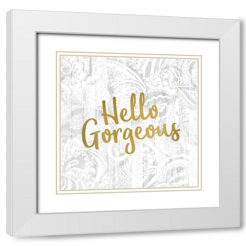Gorgeous White Modern Wood Framed Art Print with Double Matting by Kimberly, Allen