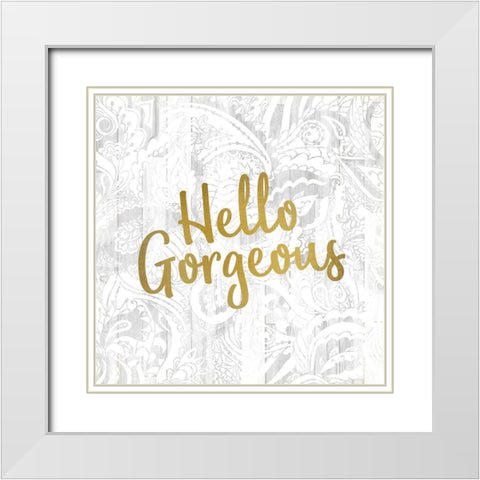 Gorgeous White Modern Wood Framed Art Print with Double Matting by Kimberly, Allen