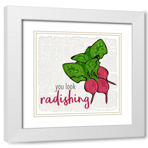Just Veggie 2 White Modern Wood Framed Art Print with Double Matting by Kimberly, Allen