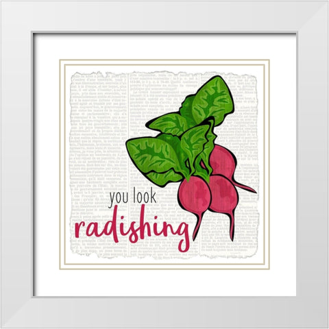 Just Veggie 2 White Modern Wood Framed Art Print with Double Matting by Kimberly, Allen