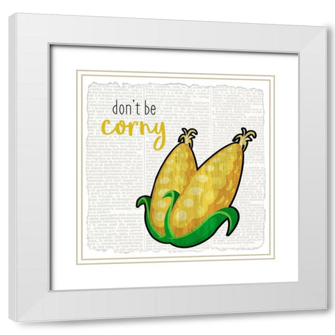Just Veggie 3 White Modern Wood Framed Art Print with Double Matting by Kimberly, Allen