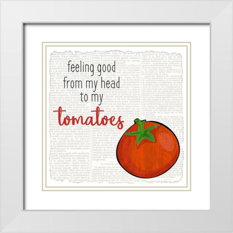 Just Veggie 4 White Modern Wood Framed Art Print with Double Matting by Kimberly, Allen