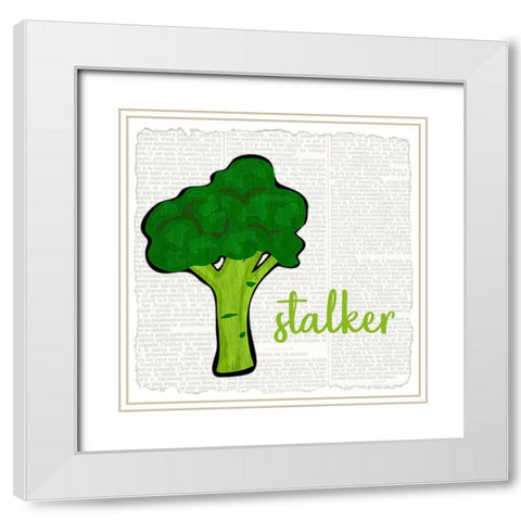 Just Veggie 6 White Modern Wood Framed Art Print with Double Matting by Kimberly, Allen