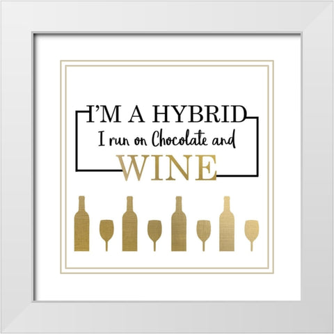 Just Wine 3 White Modern Wood Framed Art Print with Double Matting by Kimberly, Allen