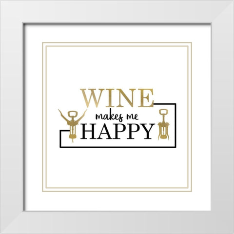 Just Wine 5 White Modern Wood Framed Art Print with Double Matting by Kimberly, Allen