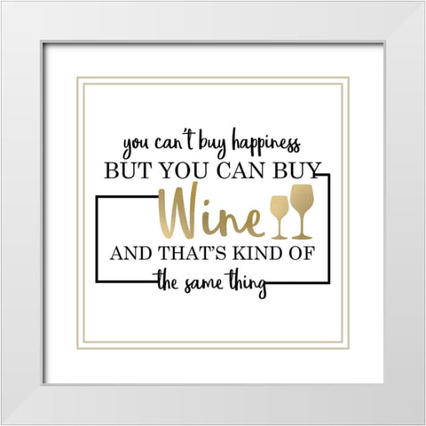Just Wine 6 White Modern Wood Framed Art Print with Double Matting by Kimberly, Allen