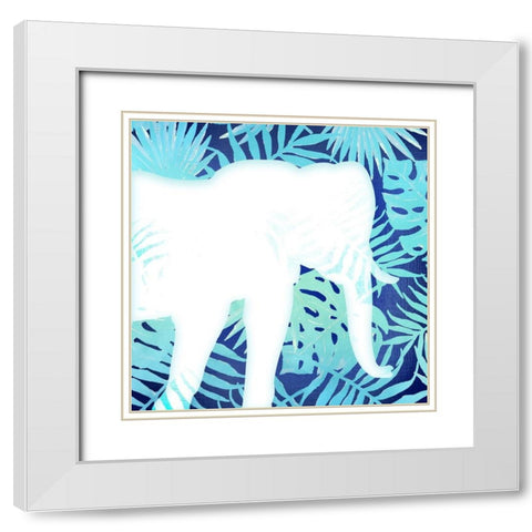 On Jungle Safari 4 White Modern Wood Framed Art Print with Double Matting by Kimberly, Allen